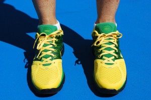 Rennae Stubbs Green & Gold Fed Cup shoes