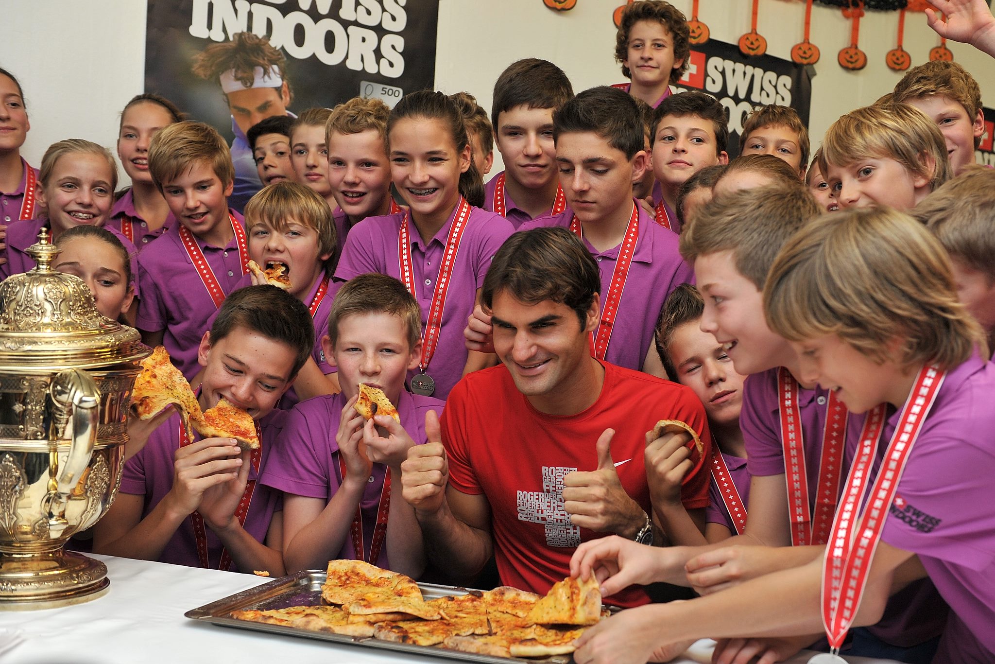 Roger Federer after the Swiss Indoors