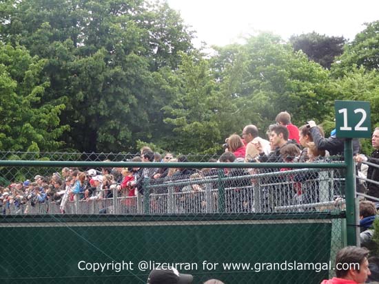 The crowd watching Roger