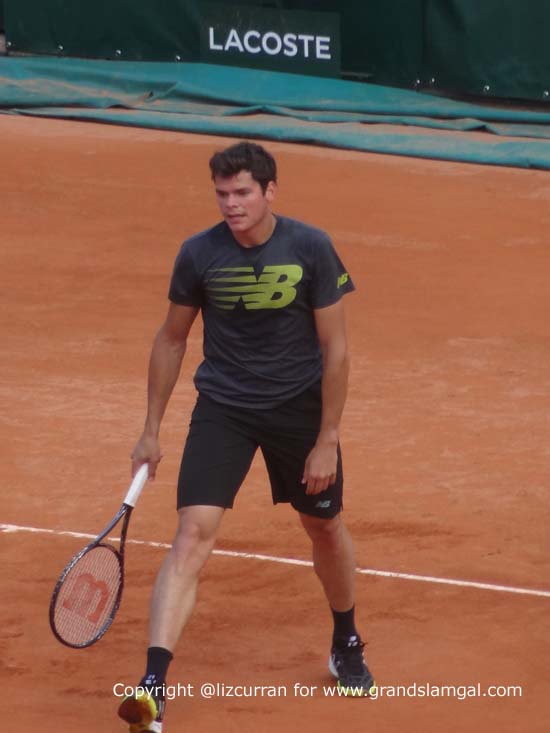 Milos Raonic at Roland Garros 2013