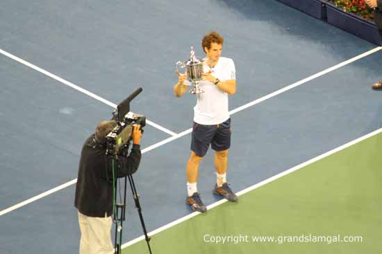 Andy Murray after winning the 2012 US Open
