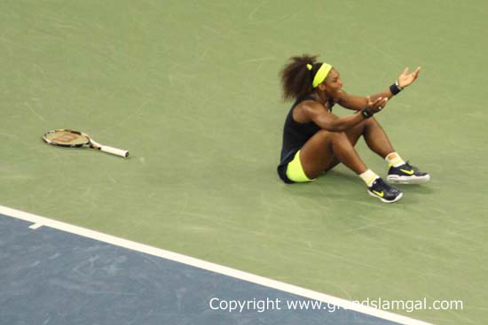 Serena after winning the 2012 final