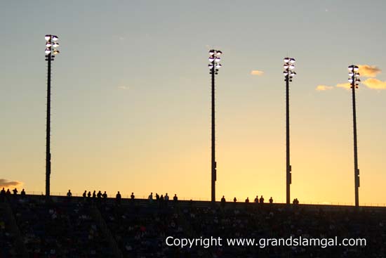 Sunset over Arthur Ashe Stadium