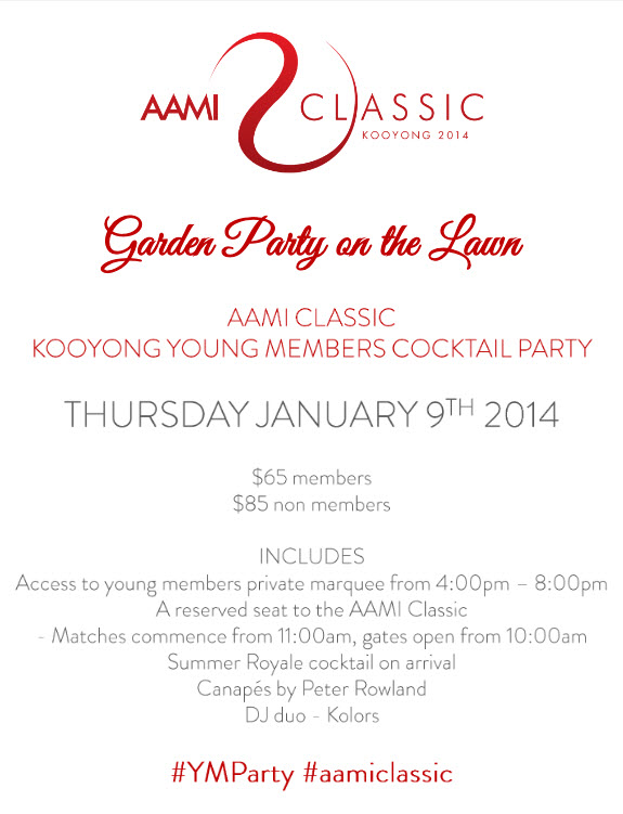 AAMI Classic Young Members Cocktail Party