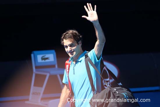 Roger Federer at the 2013 Australian Open