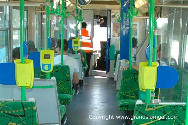 Myki card readers on trams