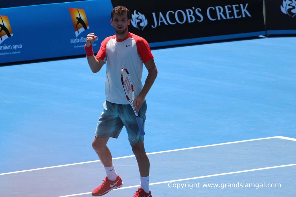 Grigor Dimitrov at the Australian Open 2014