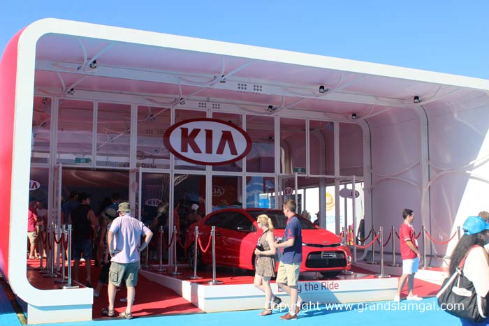 Kia's Marquee area where you can play a slot car race