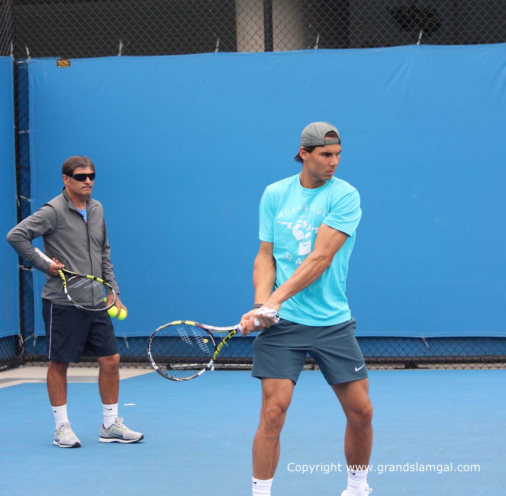 AO2014 Day 8 Rafael Nadal Practice0006