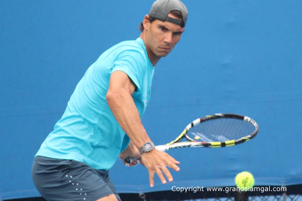 AO2014 Day 8 Rafael Nadal Practice0009