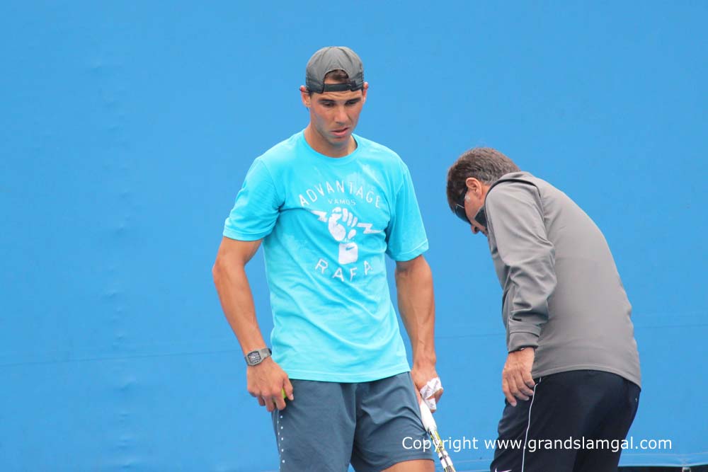 AO2014 Day 8 Rafael Nadal Practice0017