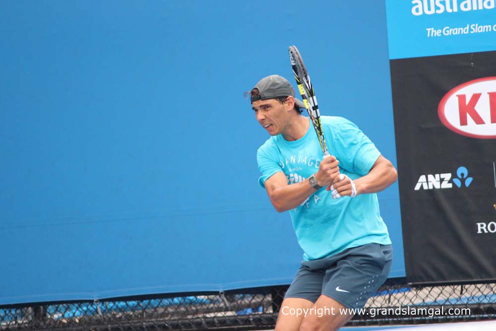 AO2014 Day 8 Rafael Nadal Practice0018