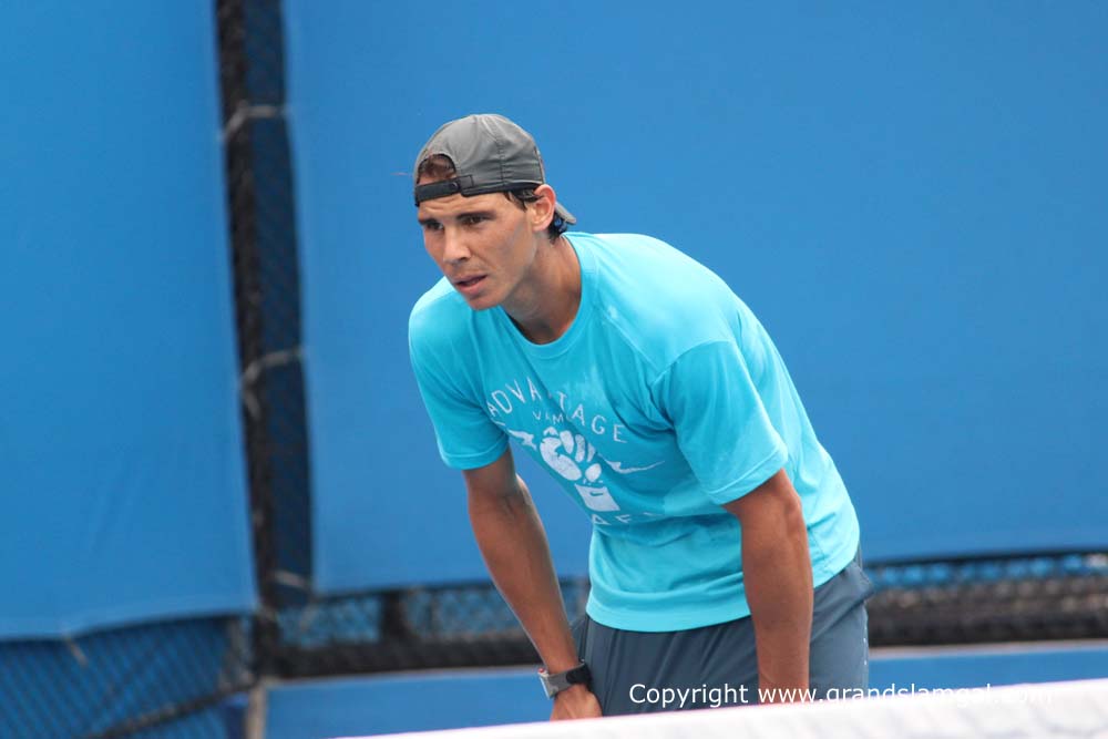 AO2014 Day 8 Rafael Nadal Practice0020