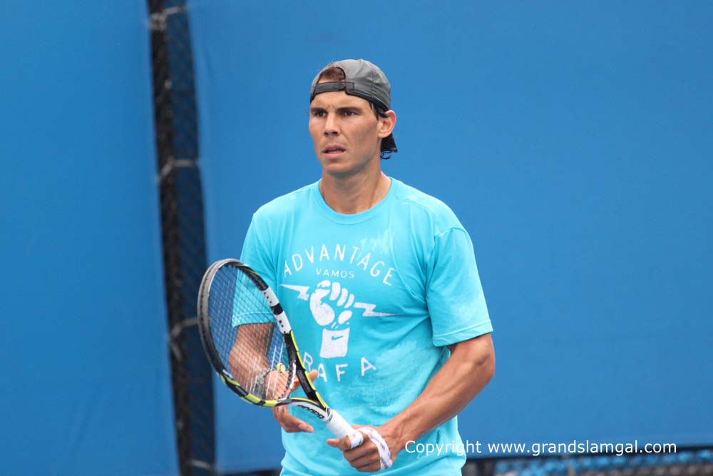 AO2014 Day 8 Rafael Nadal Practice0021