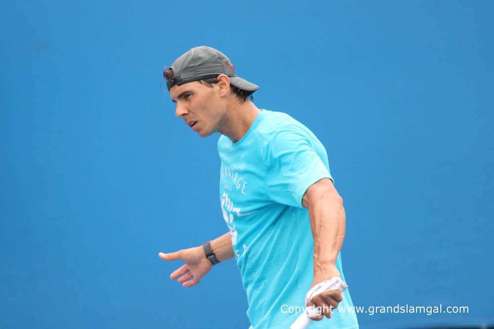 AO2014 Day 8 Rafael Nadal Practice0022