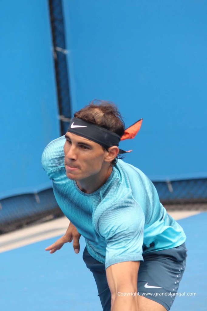 AO2014 Day 8 Rafael Nadal Practice0028