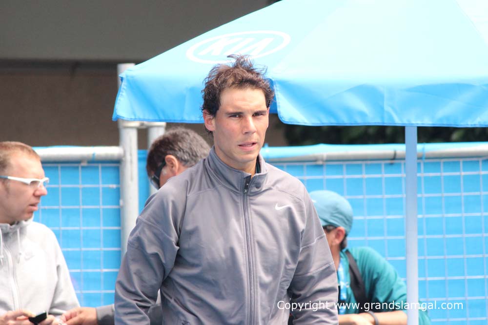 AO2014 Day 8 Rafael Nadal Practice0034