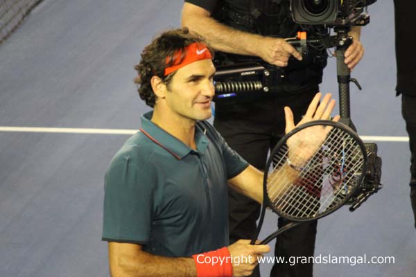 Roger thanks the crowd