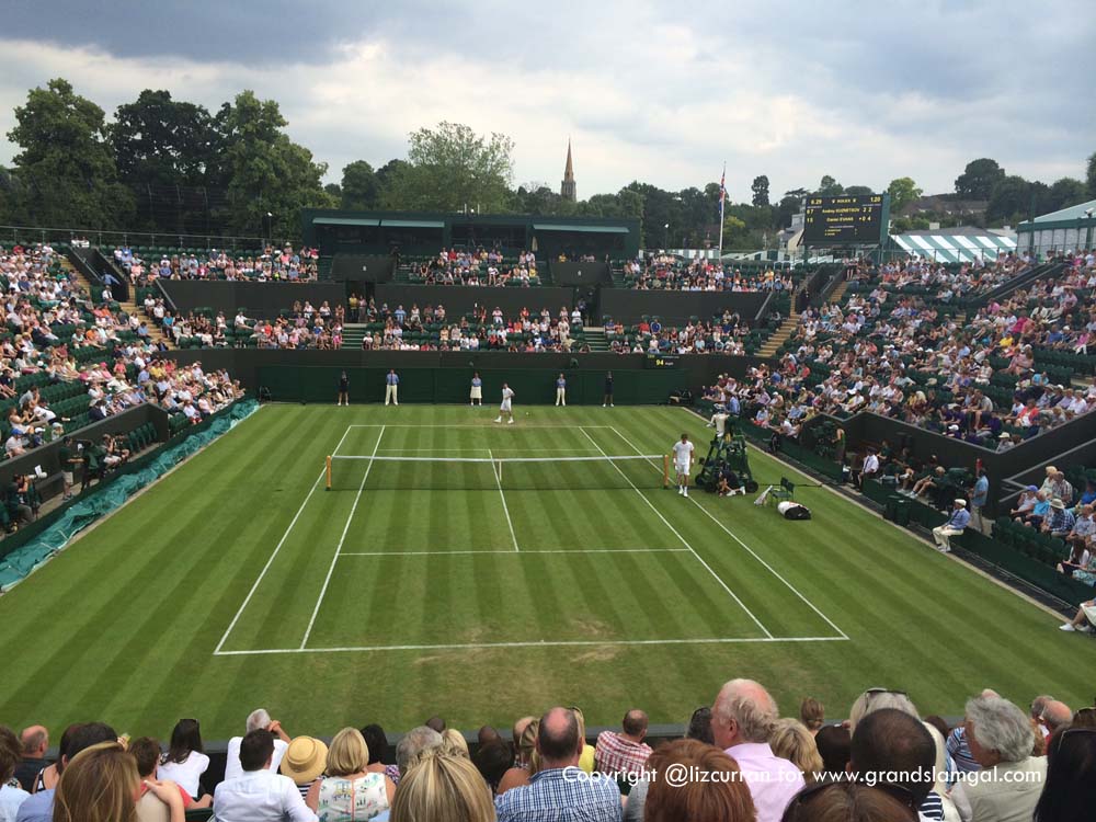 One of the beautiful Wimbledon grass courts