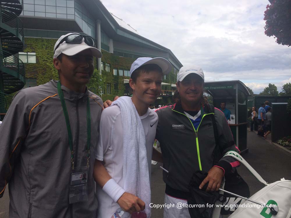 Stefan Kozlov with his dad and coach