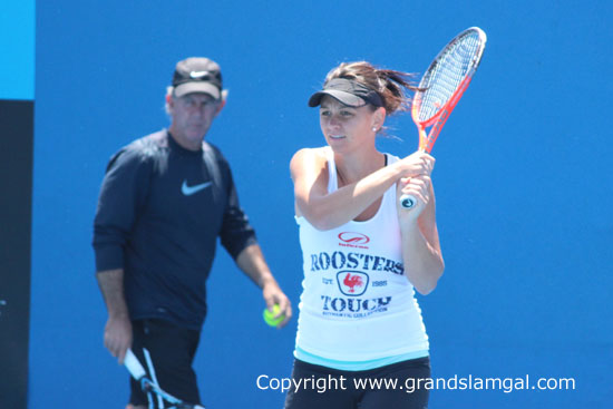 Casey Dellacqua (taken during practice at Aus Open 2014)