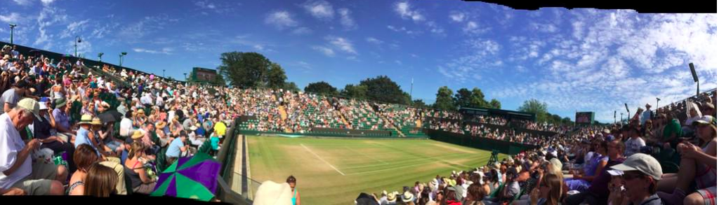 Court 2 during Federer and Murray's match