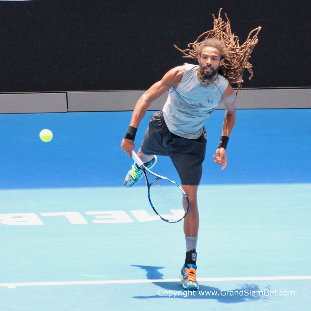 Dustin Brown with his amazing hair