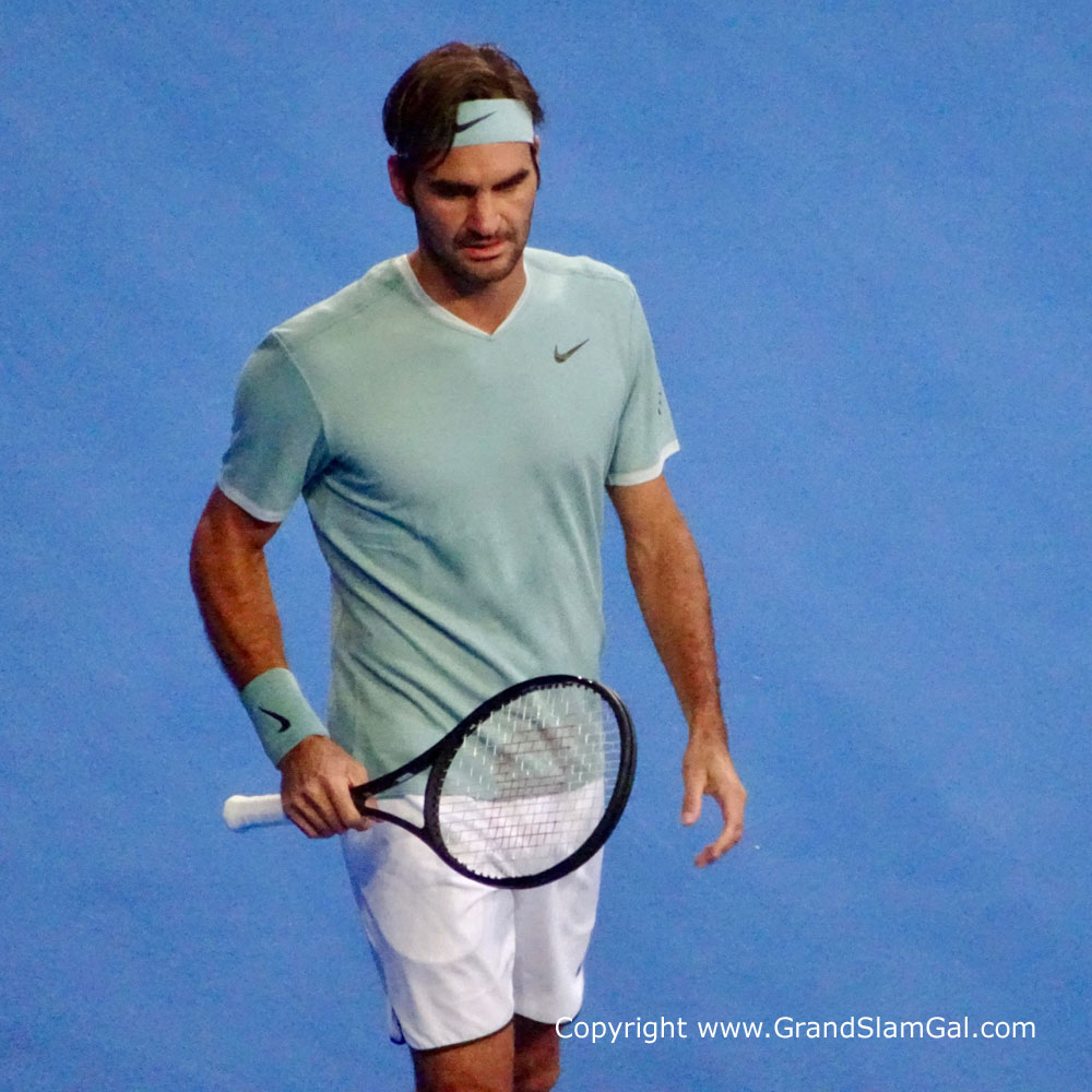 Federer during his match against Gasquet